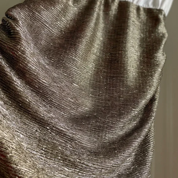 Porridge Crew-Neck Metallic Twofer Mini Dress - Picture 6 of 11
